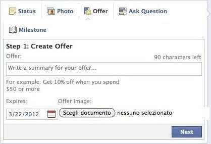 Facebook Offers: ecco le prime esperienze italiane