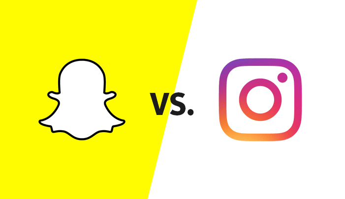 Instagram vs Snapshat logos