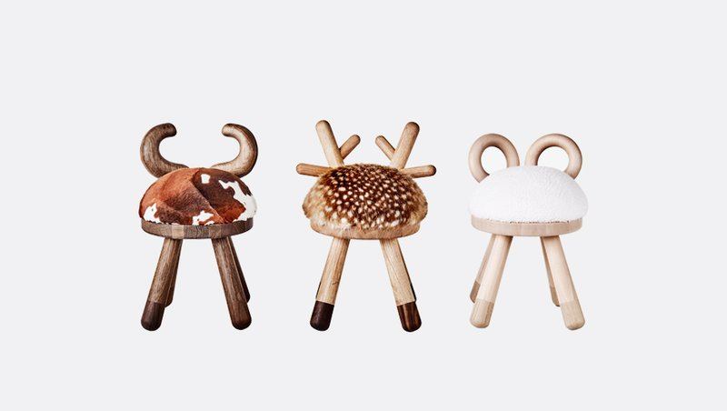 Cow Bambi Sheep Chairs