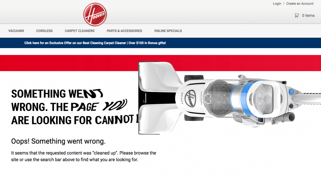 hoover 404 error page
