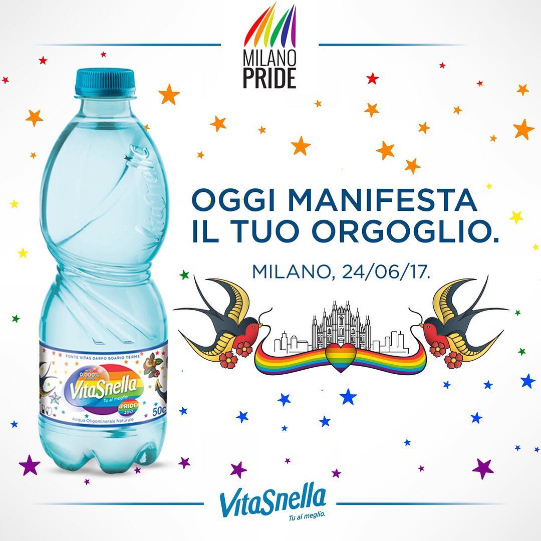 acqua vitasnella, pride, giornata internazione contro l'omofobia