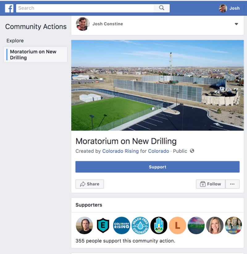 FacebookCommunityActions