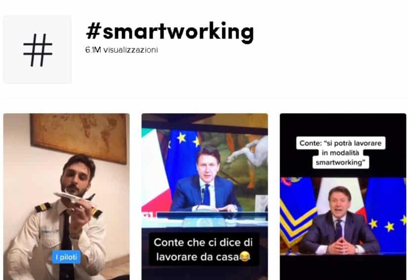 smart weorking su tiktok