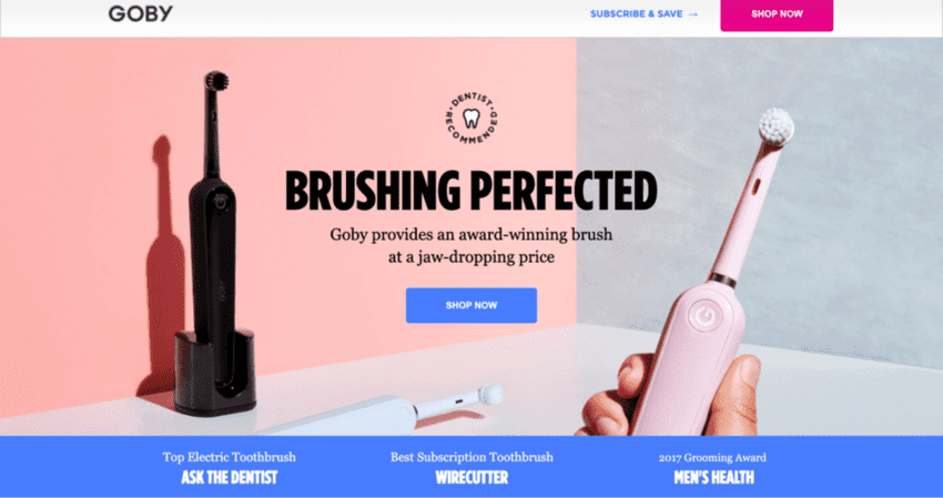 Landing Page Goby
