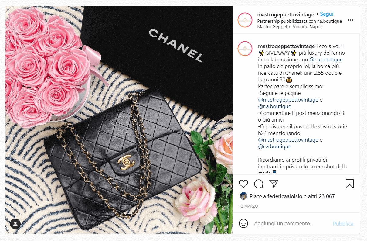 Instagram Giveaway - mastro geppetto e ra boutique