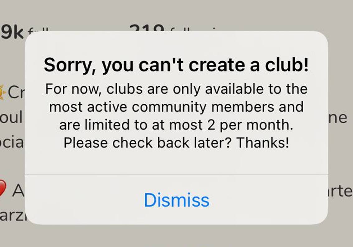 limitazioni club clubhouse