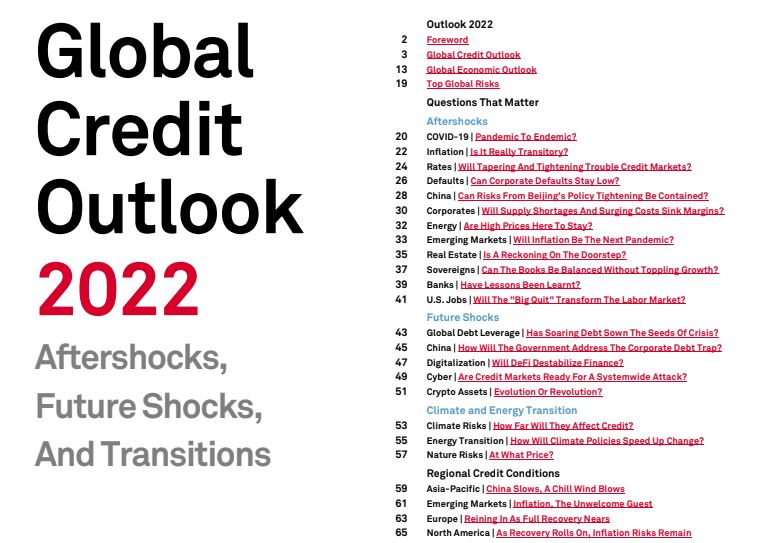 #56 S&P CORPORATE RESEARCH - Global Credit Outlook 2022