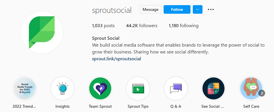sprout social - account da seguire su instagram