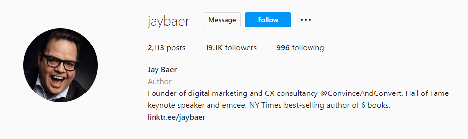 jay baer seguire su instagram se lavori nel marketing