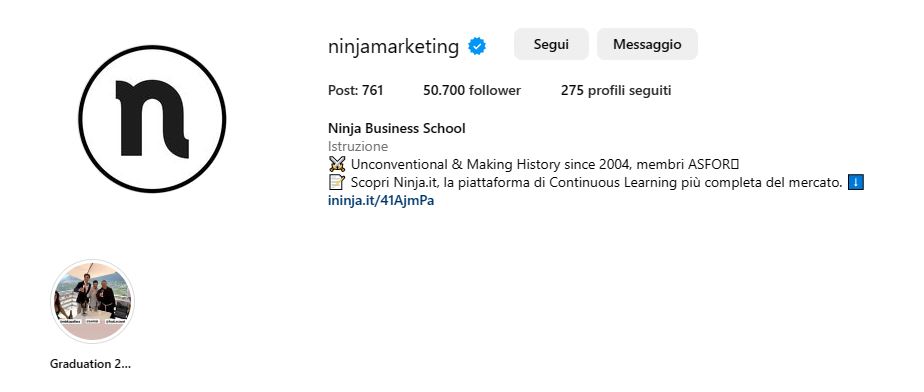 ninja marketing su instagram