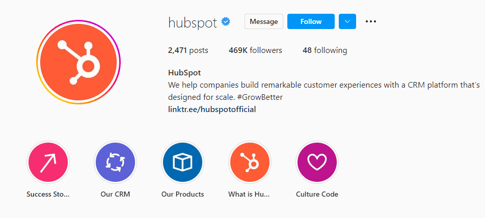 profili di marketing da seguire su Instagram - hubspot 