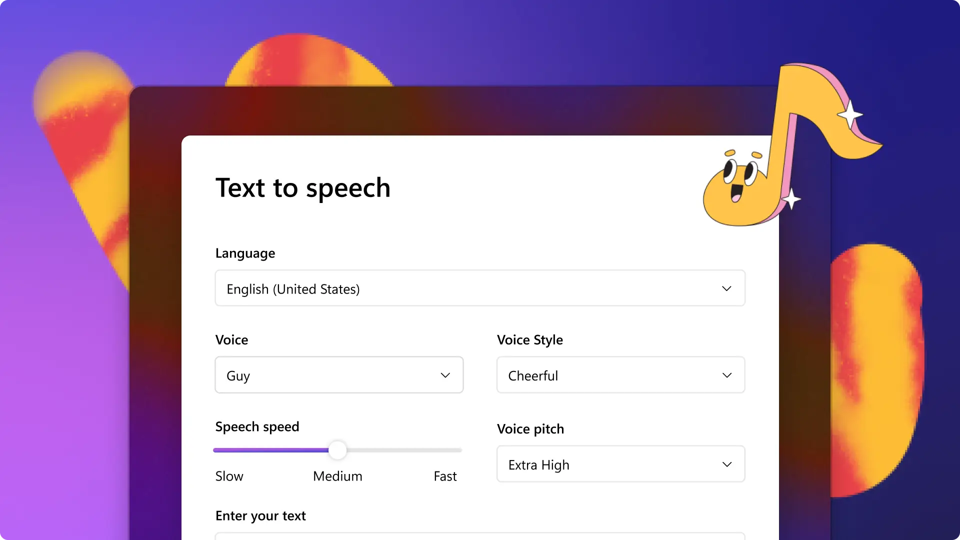 Text-to-speech su Clipchamp basato su AI