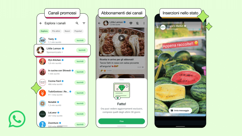 pubblicità su whatsapp