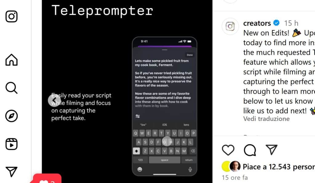 teleprompter su edits