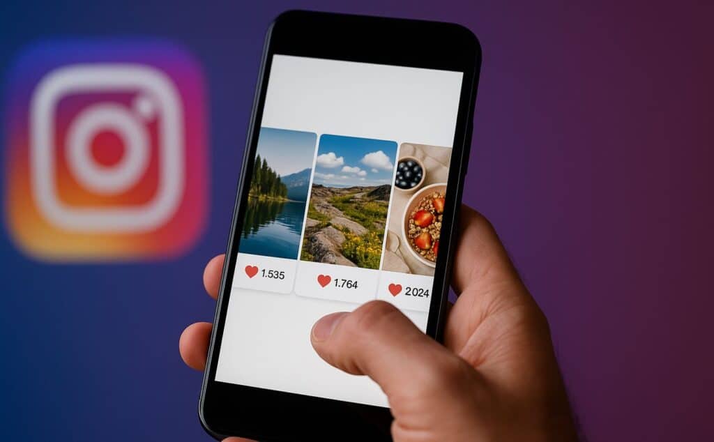 Like nei caroselli Instagram in ogni singola immagine