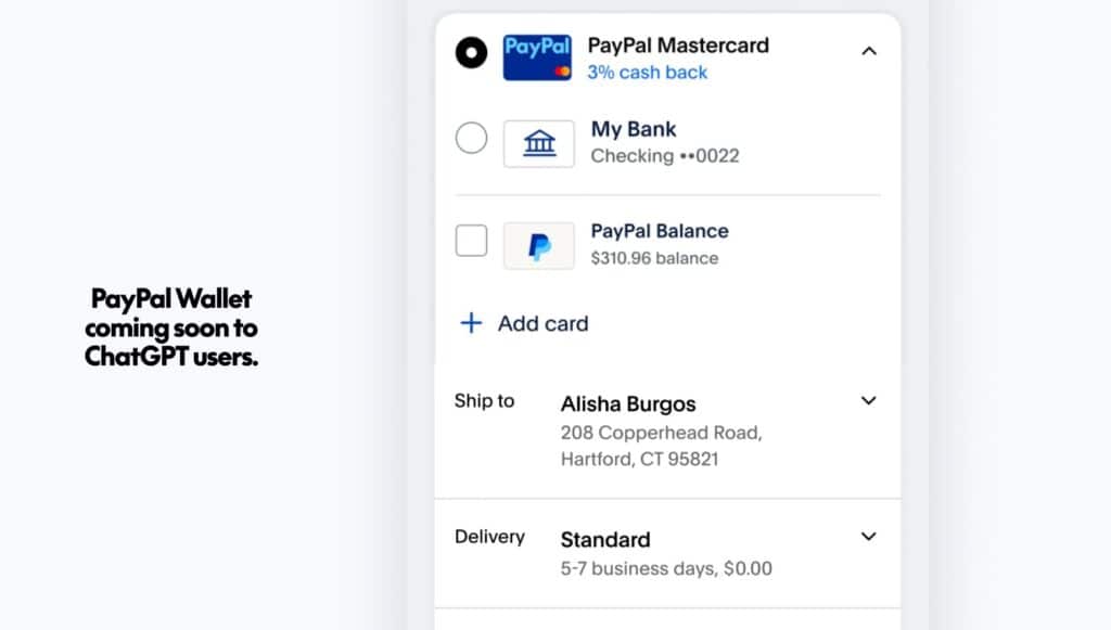 PAYPAL SI INTEGRA CON CHATGPT