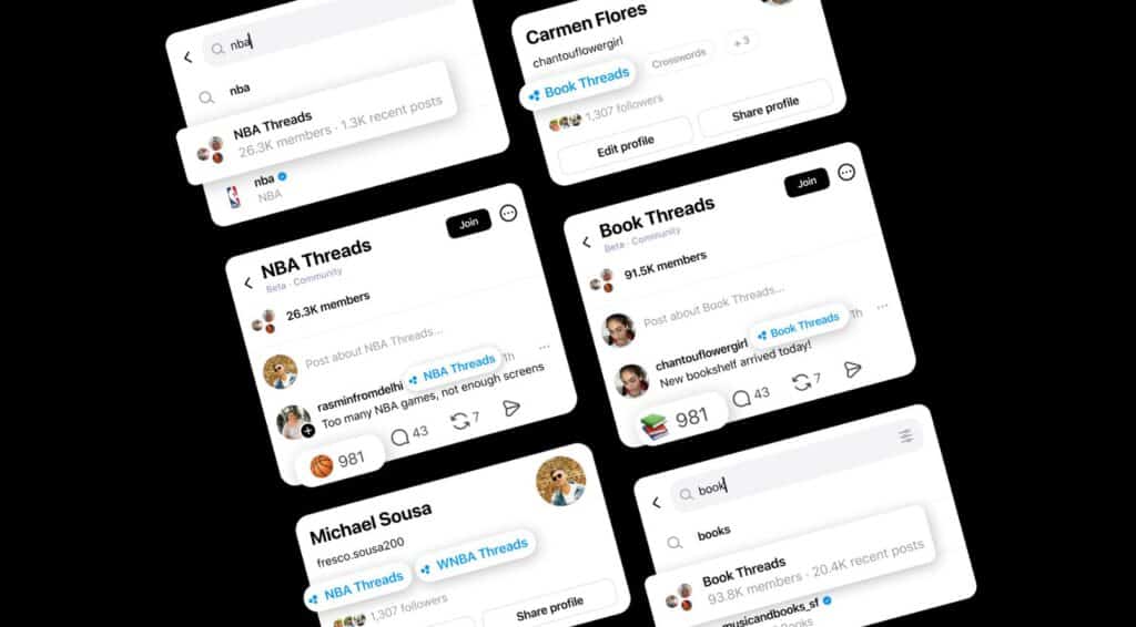 Threads amplia le communities