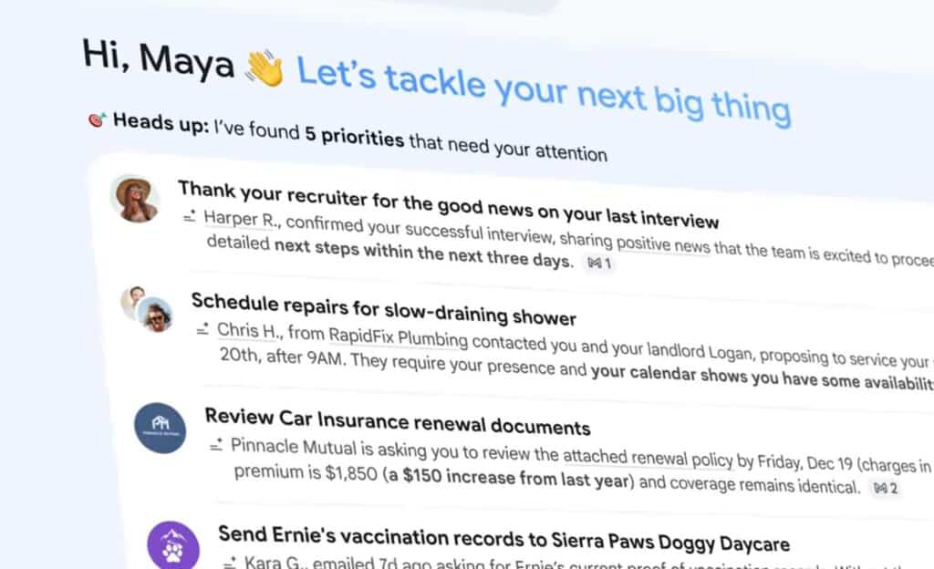 Google aggiorna Gmail con AI Overviews
