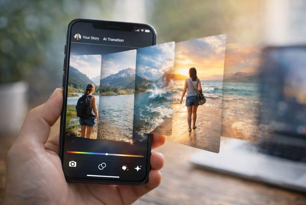 transizioni AI Stories Instagram