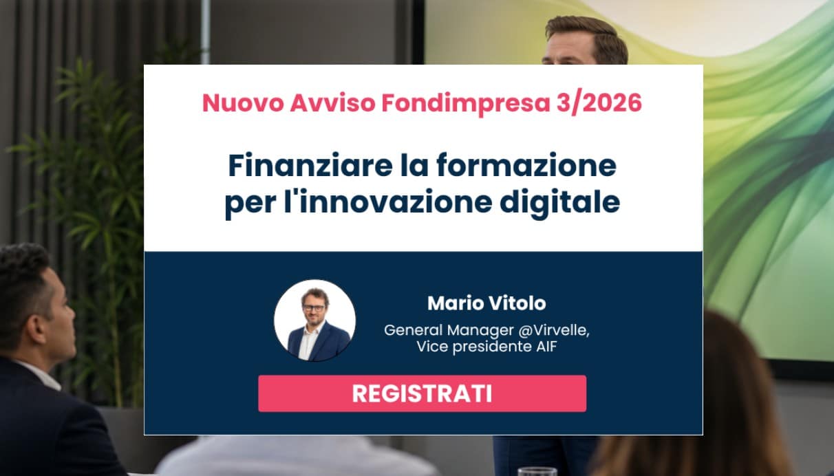 Avviso Fondimpresa 3/2026: finanzia la formazione sull’innovazione digitale
