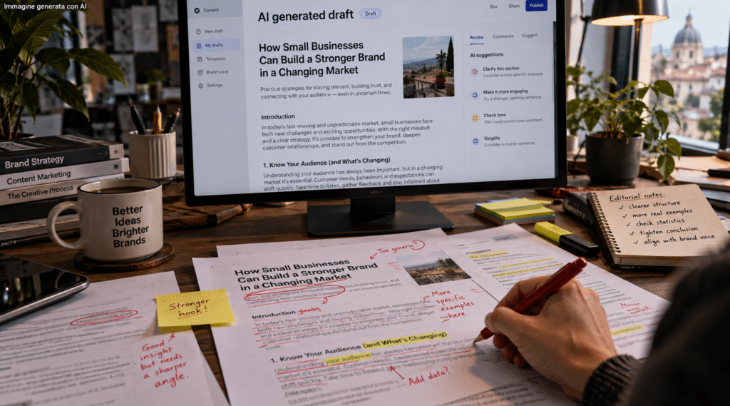 Contenuti generati con l’AI - come formare chi li produce e chi li approva